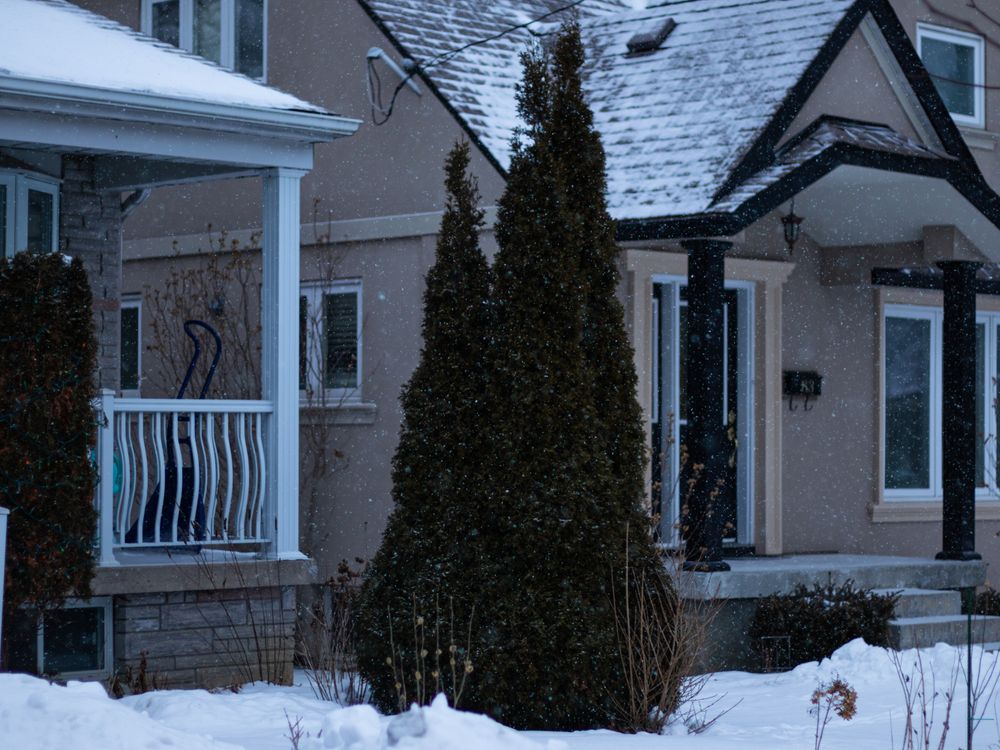 A typical Atlantic-Canadian home exterior on a clear day
